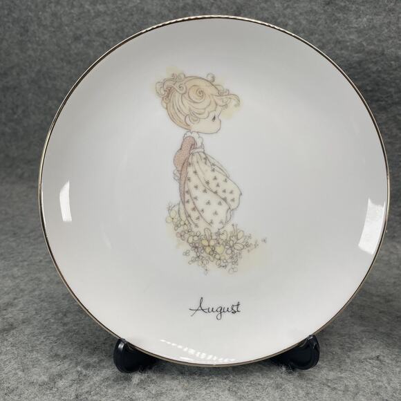 VTG PRECIOUS MOMENTS 6" Collector Plates August November December 1983 Japan - Picture 2 of 9